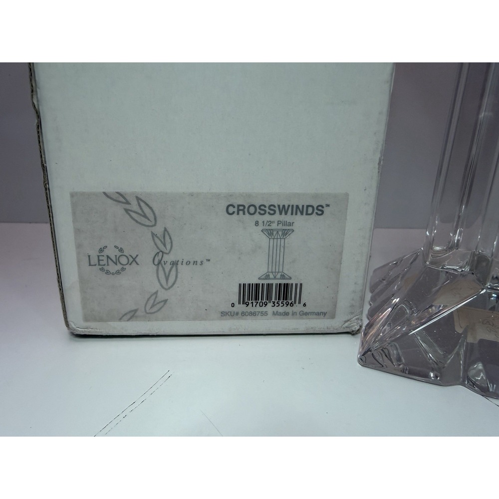 Lenox Ovations Crosswinds 8.5" Crystal Pillar Holder Germany w/ Box SKU 6086755 - Picture 3 of 6